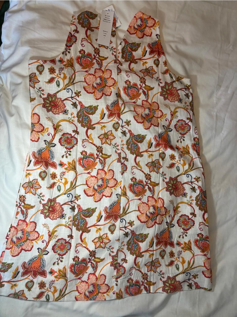 MSK Floral Sleeveless Shift Dress  - Mini – NWT - Large - Picture 9 of 9